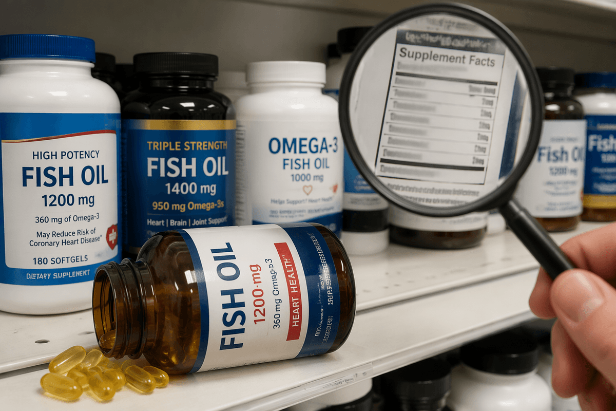 Potency gaps between stated and measured omega-3s