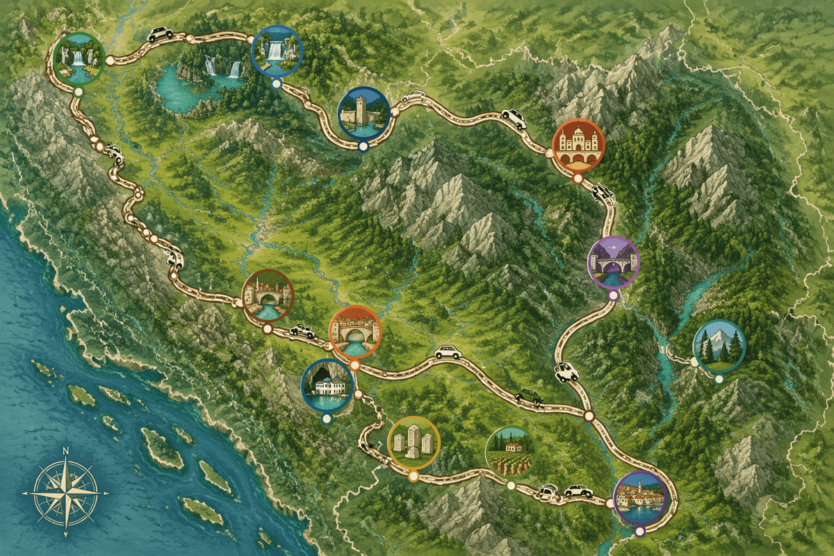 A scenic 7-day Bosnia loop